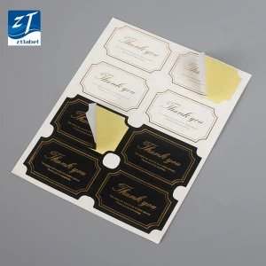 Packaging Label thankyou stickers roll label 500 Custom Brand Logo Adhesive Waterproof Seal Thank You Stickers for Envelope