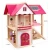 Import Pink Handmade Mini Furniture Kids Toy Dollhouse Pink Wooden Diy Dollhouse Furniture Toy from China