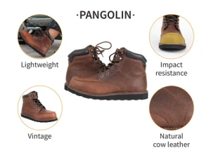 PINNIP Construction Puncture Resistance  Protective Boots Oil Resistance for Working Men Pangolin