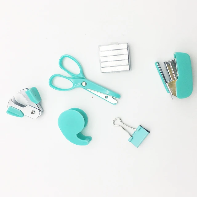 plastic mini office school stationery set