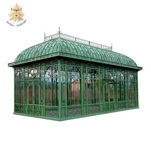 Popular design large antique metal large outdoor garden wedding used ornamental iron gazebo for sale