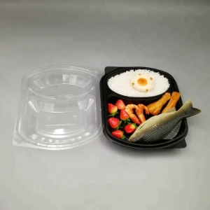 Popular PP Vacuum Forming Packing Divided Plastic Food Tray