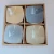 Import Porcelain ceramic stoneware tableware square reaction glazed soy sauce  dish packed in display box from China