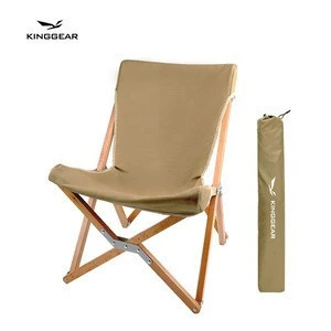 portable backpack fishing chair with 16A canvas fabric beech wood frame folding camping chair