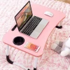 Portable Folding Laptop Table Wooden Foldable Desk for Bed Sofa Serving Table