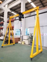 Portable Porta Rubber Tyre Gantry Crane Lifting System Bulk Material Handling Equipment Movable Hand Push Portal Gantry Crane