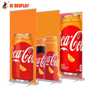 Portable Retractable Plastic Roll Up Banner Stand