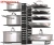 Import Pot Rack Organizer Black Metal Kitchen Cabinet Pantry Pot Lid Holder pot lid rack storage holders from China