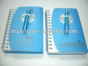 pp spiral notebook with pen / mini notebook with pen