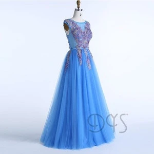 Princess Cinderella Evening Dress Turquoise Blue Customized Prom Dress