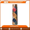 Printed Drinking Water Bottle Copper 750 ML with Box Custom Containers Top Quality  Hammered Solid Copper Traditional Ayurveda