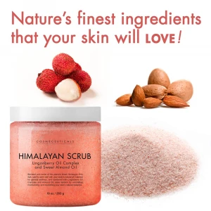 Private Label Natural Organic Himalayan Pink Salt Scrub100% Natural Exfoliating Body Scrub