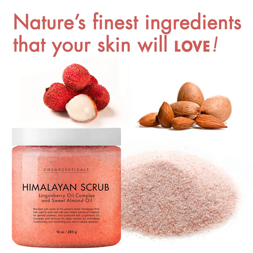 Private Label Natural Organic Himalayan Pink Salt Scrub100% Natural Exfoliating Body Scrub