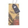 Professional custom design black cardboard gold foil hot stamp logo name printed price tshirt hang tag with golden metal eyelet