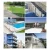 Import Professional glass fence balustrade simple structure high safety anti-rusting stair railing toption machinery balustrade from China