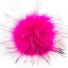 Promotional gift cute raccoon fur pompom/fake raccoon fur ball/faux raccoon fur pom pom with snap