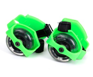 promotional mini flashing slip on rollers attachable wheels for shoes in heel