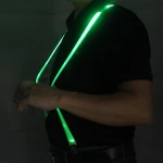 Promotional New Product Different Color Nylon Led Light Up Suspenders For Men