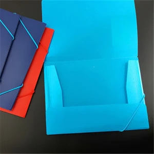 Promotional pp folder with dividers clear clamp file plastic hanging