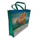 Promotional pp non-woven printed tote shopping bag wholesale/printable reusable non woven shopping bags with logo