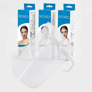 protection anti fog reusable safety clear face shield mask visor eye frame face shield glasses with box