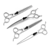 PS-0020 Pet Grooming Scissor Customized Japan 440c Curved Chunker thinning Professional Dog Shear Set vg10 CNC Cat Titanium