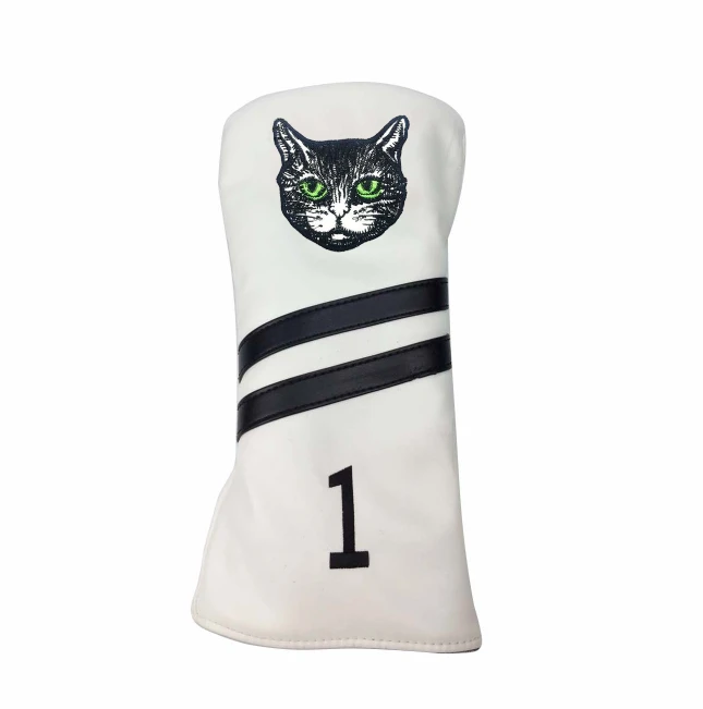 PU Leather Golf Driver Club Head Cover With Embroidered Logo