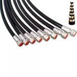 PUBERY 1/4-8 hydraulic oil flexible high pressure hose of Rubber Hoses like freon flexible hose 316l hard rubber