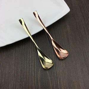 Pure Copper Small Coffee Red Copper Brass Feed Baby Spoon Stirring Mixing Spoon Ice Cream Dessert Spoon Creative Cutlery