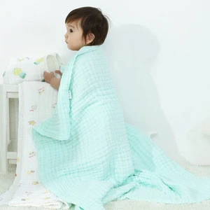 Pure cotton Safety baby wash cover muslin warp blanket