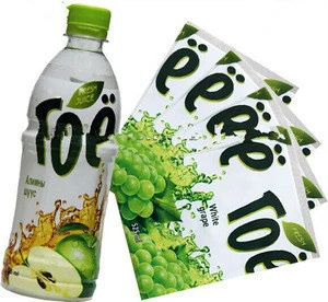 pvc shrink food packaging label on bottle
