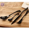 QT00221 New arrival Wholesale black stainless steel dinnerware cutlery sets