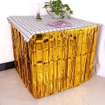 Rain silk curtain tassel table skirt birthday party celebration banquet sign-in table curtain christmas table decoration
