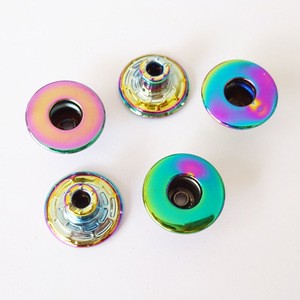 Rainbow Snap Button Base Rivet Jewelry Bracelets For Ginger Snap Charms
