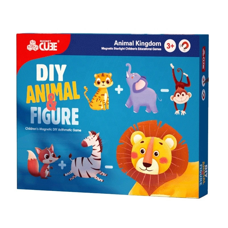 Ready to ship DIY Animal&amp;Figure Sorting Math Skills (100pcs Set) | 10PCS*10Animals | 30 Symbols | Magnet Board, Ages 4+