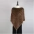Import Real Rabbit Hair Braided Shawl Cape Ladies Triangle Neck Real Fur Pullover Knitting Rabbit Fur Poncho from China