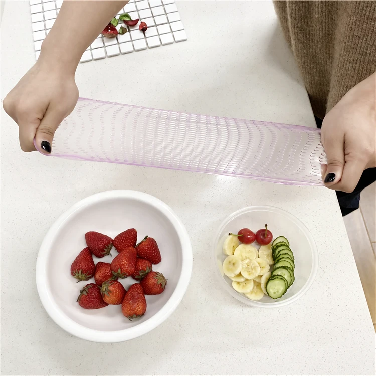 Recycled transparent waterproof stretch wrap film silicone food wrap film stretch film