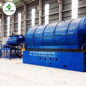 Recycling waste tire rubber to diesel fuel oil pyrolysis machine