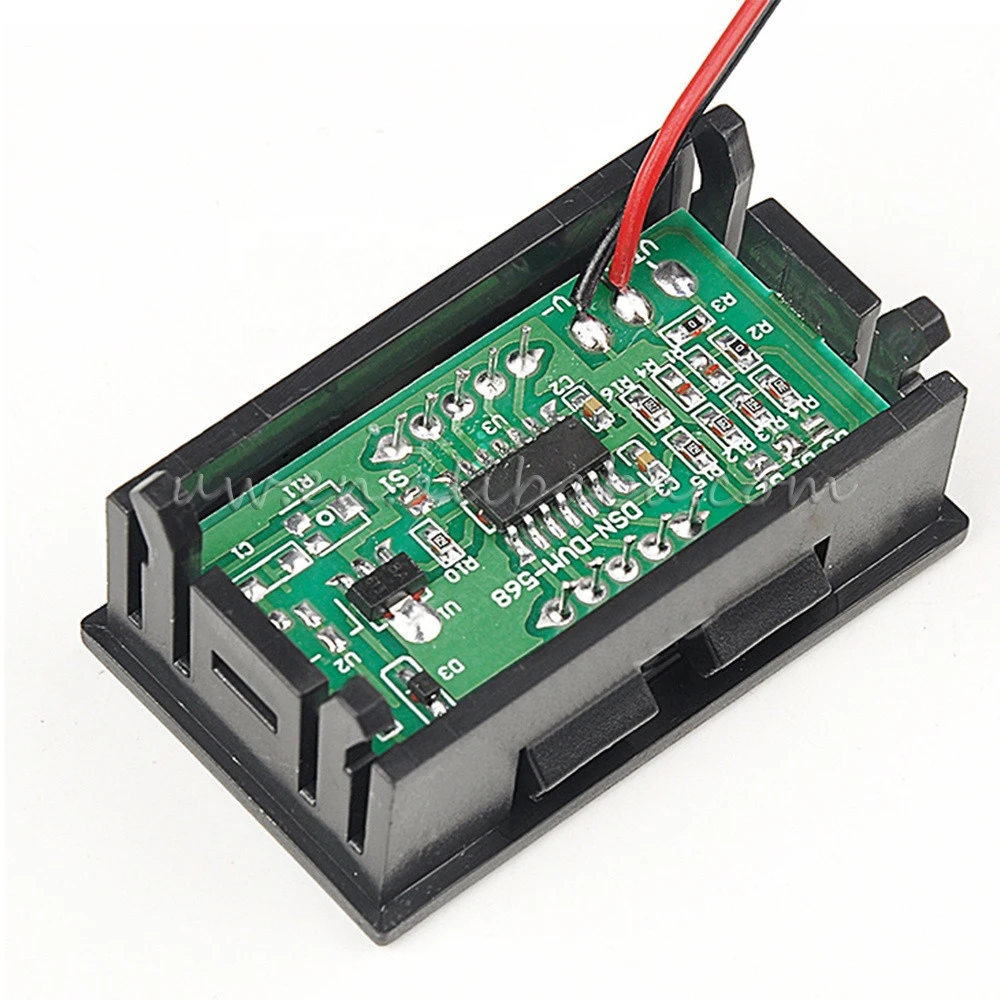 Red / Green /Blue 2 &amp; 3 Wires Led Digital Tube DC voltage meter 0.56 inch DC 4.5V-30.0V LED digital voltmeter Reverse protection
