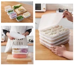 Refrigerator Plastic clear fruit fresh meat storage box refrigerated multi-layer dumpling box household egg box