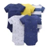 R&H Summer Short Sleeve Cotton Newborn Infant Toddler Clothes Boys Jumpsuit Baby Romper in Beach