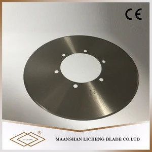 Rotary diamond pipe and foil cutter tungsten carbide circular blade