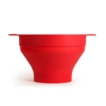 Round shape collapsible microwave silicone popcorn popper,silicone popcorn maker