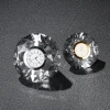 S-ZB001 Cheap Gift Crystal Diamond Shape Clock Wedding Gift Diamond Clock Different Design  Business Gift Desk Clock