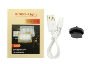 S60 Mini 32 LED Powerful 5600K Photo Video Light for Camera / iPhone 5 / Samsung / Other Mobile Phones(Gold)