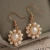 Import Safe 925 silver hook handmade flower natural genuine sweet water pearl earrings from China