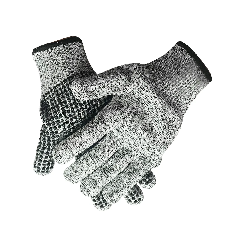 Safe five 5 finger worker work cut-resistant gloves hand safety works industrial construction anti-cut