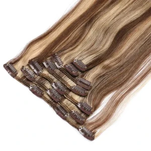 Seamless Clip In Hair Extension Indian Bayalage Clip In Hair Extensions