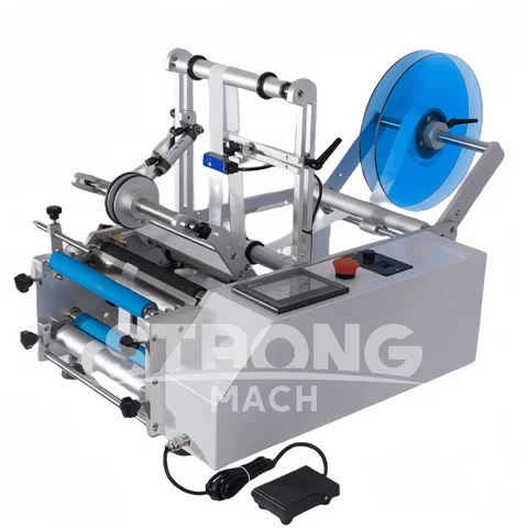 1 X Smart Labelling Machine Buy Semi-automatic Intelligent Single And Double Label Glass Jar ...