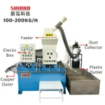 Shinho Automatic Mixed Copper Wire Recycling Machine Cable Granulator Recycle Cable Processing Machine Granulator And Shredding